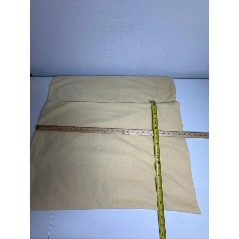 Vintage Berkshire Polar Fleece STANDARD  Fleece Pillowcases Set 2 Yellow Tan